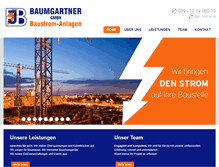 Tablet Screenshot of baumgartner-baustrom.de